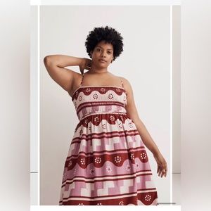 Madewell Theo Sleeveless Midi Dress in Geodaisy Batik (New without tags)